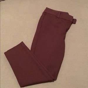 Loft twill skinny ankle pants curvy fit